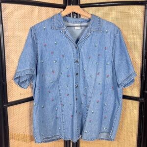 Embroidered Denim Shirt vintage